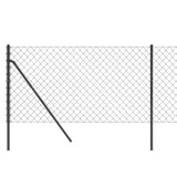 Chain Link Fence Anthracite 0.8x10 m - Top-Down View