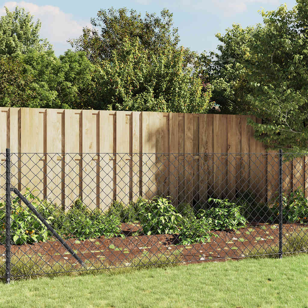 Chain Link Fence Anthracite 1x10 m