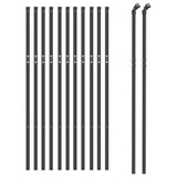 Chain Link Fence Anthracite 0.8x25 m - Side View