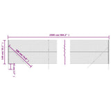 Chain Link Fence Anthracite 1.4x25 m