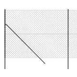 Chain Link Fence Anthracite 1.8x25 m - 45-Degree Angle
