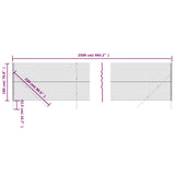 Chain Link Fence Anthracite 1.8x25 m - Rear View