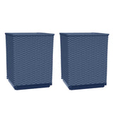 Planters 2 pcs Blue Grey 30x30x37 cm Polypropylene - Front View