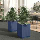 Planters 2 pcs Blue Grey 30x30x37 cm Polypropylene