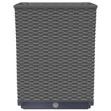 Planters 2 pcs Black 30x30x37 cm Polypropylene - Rear View