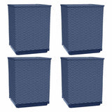 Planters 4 pcs Blue Grey 30x30x37 cm Polypropylene