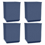 Planters 4 pcs Blue Grey 30x30x37 cm Polypropylene - Front View