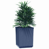 Planters 4 pcs Blue Grey 30x30x37 cm Polypropylene - Side View