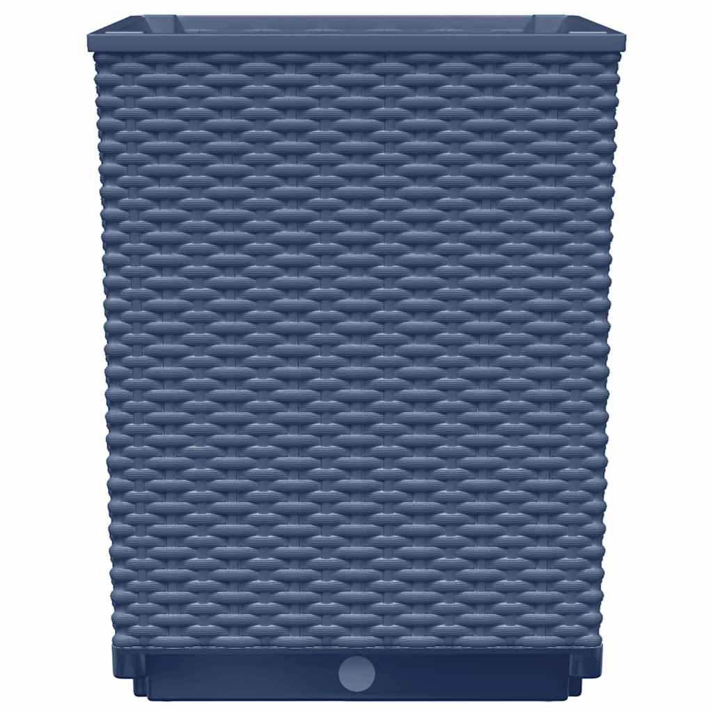 Planters 4 pcs Blue Grey 30x30x37 cm Polypropylene