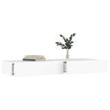 TV Cabinet with LED Lights White 120x35x15.5 cm - Top-Down View