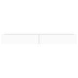 TV Cabinet with LED Lights White 120x35x15.5 cm