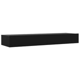 TV Cabinet with LED Lights Black 120x35x15.5 cm - 45-Degree Angle