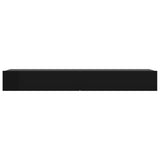 TV Cabinet with LED Lights Black 120x35x15.5 cm