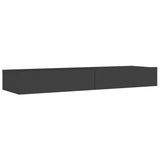 TV Cabinet with LED Lights Grey 120x35x15.5 cm - 45-Degree Angle