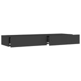 TV Cabinet with LED Lights Grey 120x35x15.5 cm - Low Angle