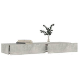 TV Cabinet with LED Lights Concrete Grey 120x35x15.5 cm - Top-Down View