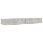 TV Cabinet with LED Lights Concrete Grey 120x35x15.5 cm