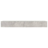 TV Cabinet with LED Lights Concrete Grey 120x35x15.5 cm - Rear View