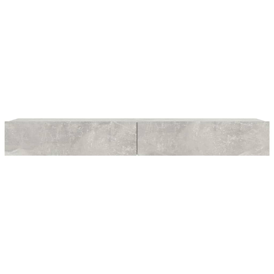 TV Cabinet with LED Lights Concrete Grey 120x35x15.5 cm