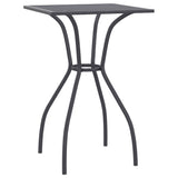 Garden Table Anthracite 50x50x72 cm Steel Mesh - Front View