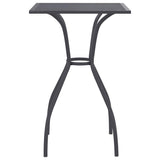 Garden Table Anthracite 50x50x72 cm Steel Mesh - Side View