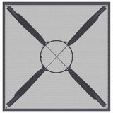 Garden Table Anthracite 50x50x72 cm Steel Mesh - Top-Down View
