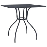 Garden Table Anthracite 80x80x72.5 cm Steel Mesh - Front View