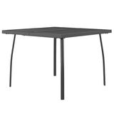 Garden Table Anthracite 100x100x72 cm Steel Mesh - Front View