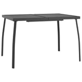 Garden Table Anthracite 110x80x72 cm Steel Mesh - Front View