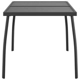 Garden Table Anthracite 110x80x72 cm Steel Mesh - Top-Down View