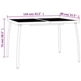 Garden Table Anthracite 110x80x72 cm Steel Mesh - Close-Up Angle