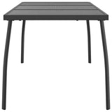 Garden Table Anthracite 165x80x72 cm Steel Mesh - Top-Down View