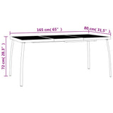 Garden Table Anthracite 165x80x72 cm Steel Mesh