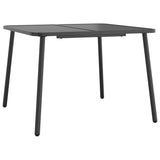 Garden Table Anthracite 100x100x71 cm Steel - Front View