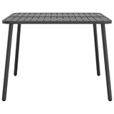 Garden Table Anthracite 100x100x71 cm Steel - Top-Down View