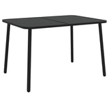 Garden Table Anthracite 110x80x71 cm Steel - Front View