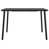 Garden Table Anthracite 110x80x71 cm Steel - Side View