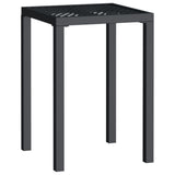 Garden Table Anthracite 50x50x72 cm Steel - Front View