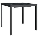Garden Table Anthracite 80x80x72 cm Steel - Front View