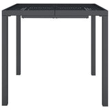 Garden Table Anthracite 80x80x72 cm Steel - Side View