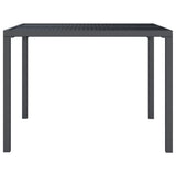 Garden Table Anthracite 100x100x72 cm Steel - Top-Down View