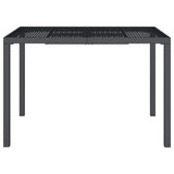 Garden Table Anthracite 110x80x72 cm Steel - Side View