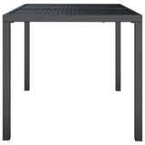Garden Table Anthracite 110x80x72 cm Steel - Top-Down View