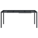 Garden Table Anthracite 165x80x72 cm Steel - Side View