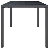 Garden Table Anthracite 165x80x72 cm Steel - Top-Down View