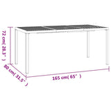 Garden Table Anthracite 165x80x72 cm Steel - Close-Up Angle