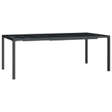 Garden Table Anthracite 200x100x72 cm Steel - Front View