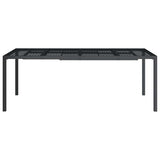 Garden Table Anthracite 200x100x72 cm Steel - Side View