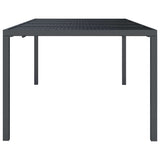 Garden Table Anthracite 200x100x72 cm Steel - Top-Down View