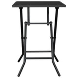 Folding Garden Table Anthracite 50x50x72 cm Steel Mesh - Side View